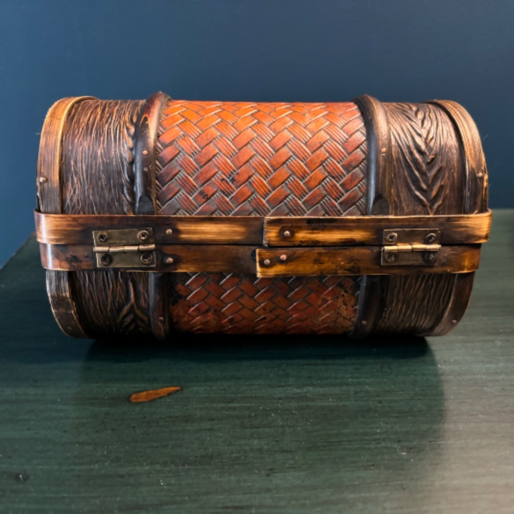 Handmade Wooden Handbag Brown - Picture 3 of 6